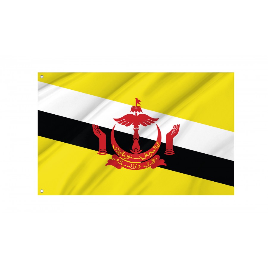 Flag of Brunei, Patriotic Flags, Unique Design Print, Flags for Indoor & Outdoor Use