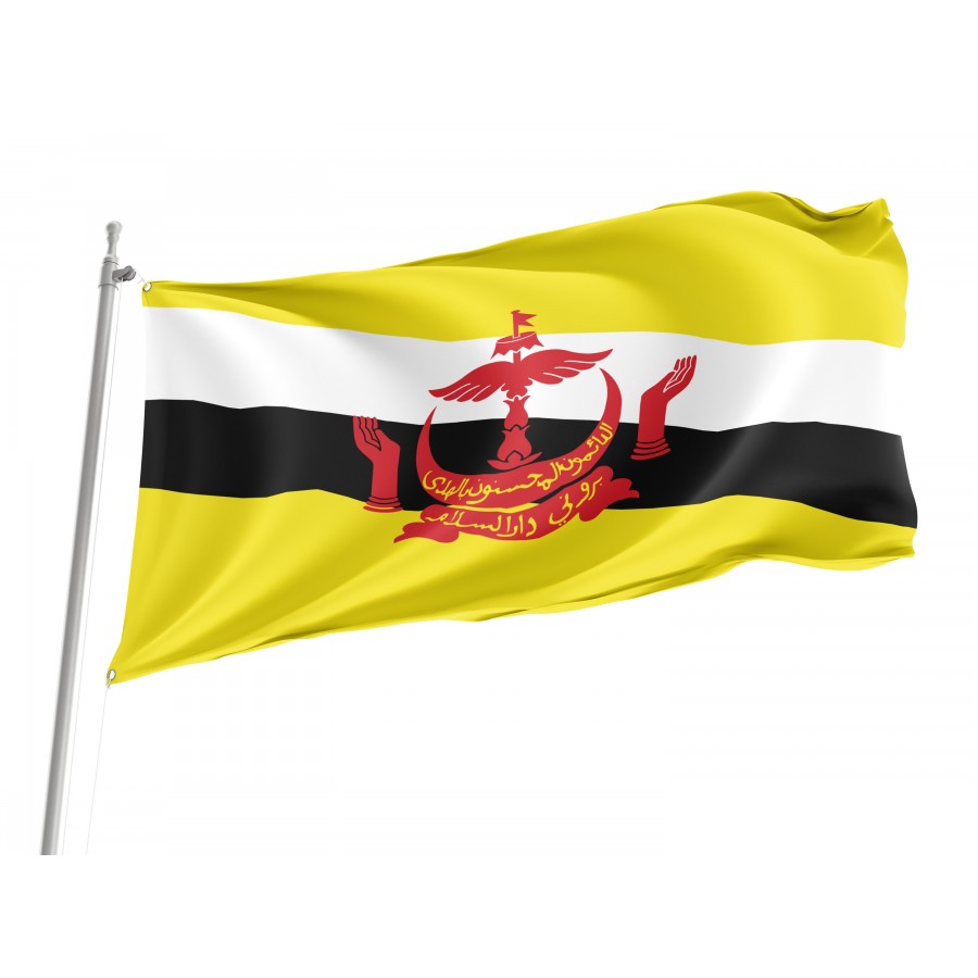 Flag of Brunei, Patriotic Flags, Unique Design Print, Flags for Indoor & Outdoor Use