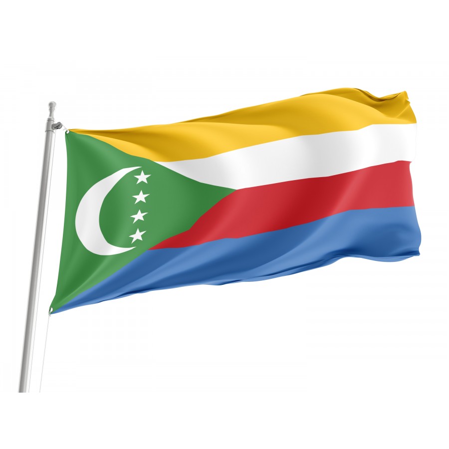 Flag of Comoros, Patriotic Flags, Unique Design Print, Flags for Indoor & Outdoor Use