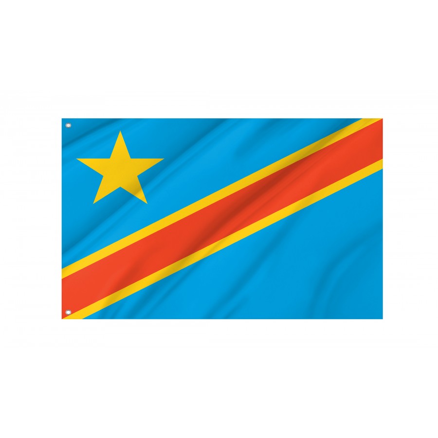 Flag of Congo, Patriotic Flags, Unique Design Print, Flags for Indoor & Outdoor Use
