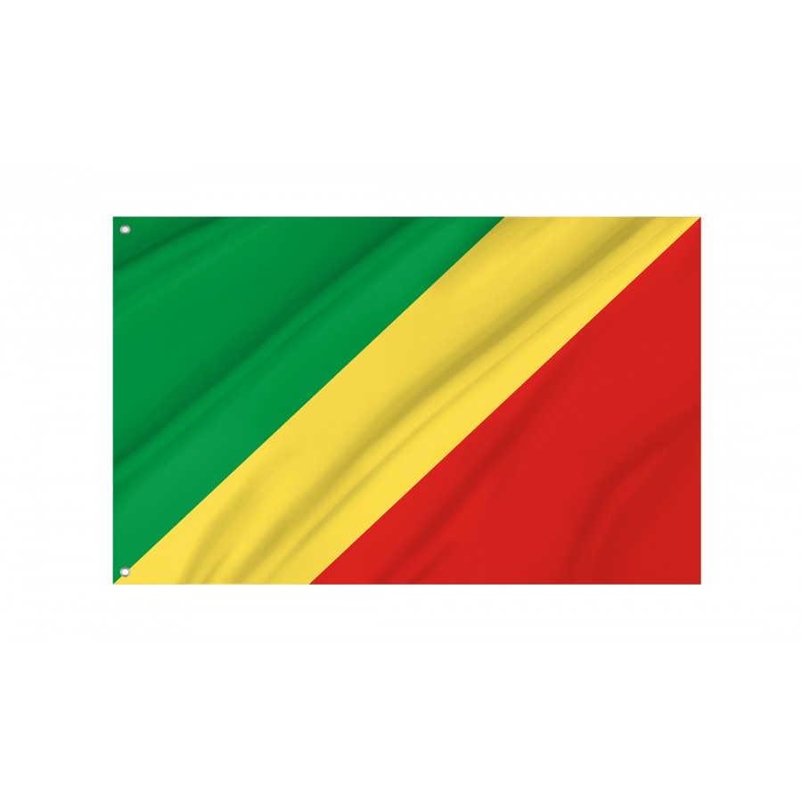 Flag of Republic of the Congo, Patriotic Flags, Unique Design Print, Flags for Indoor & Outdoor Use