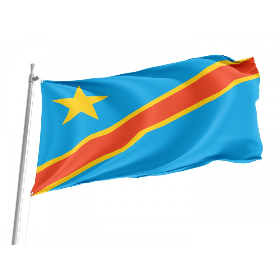 Flag of Congo, Patriotic Flags, Unique Design Print, Flags for Indoor & Outdoor Use
