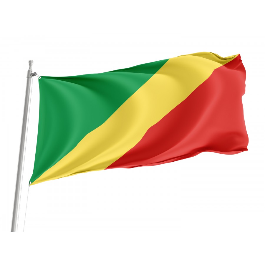 Flag of Republic of the Congo, Patriotic Flags, Unique Design Print, Flags for Indoor & Outdoor Use