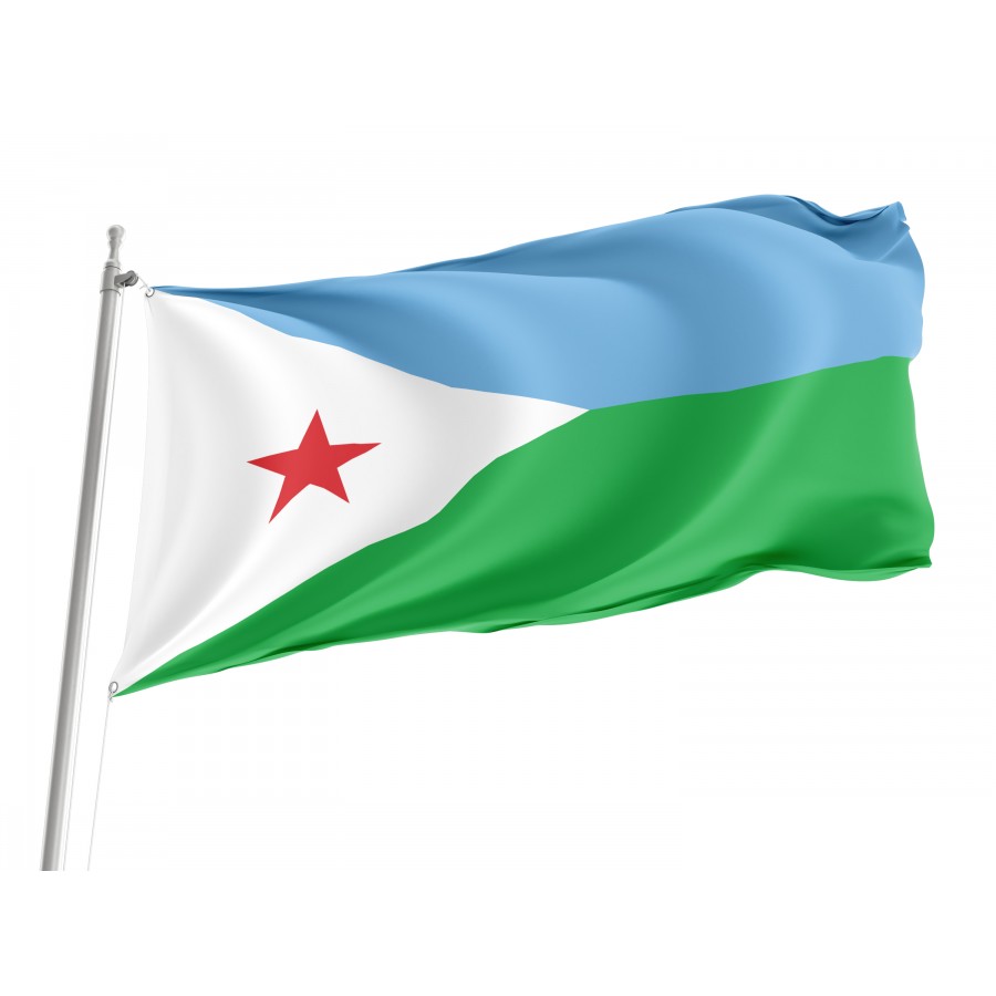Flag of Djibouti, Patriotic Flags, Unique Design Print, Flags for Indoor & Outdoor Use