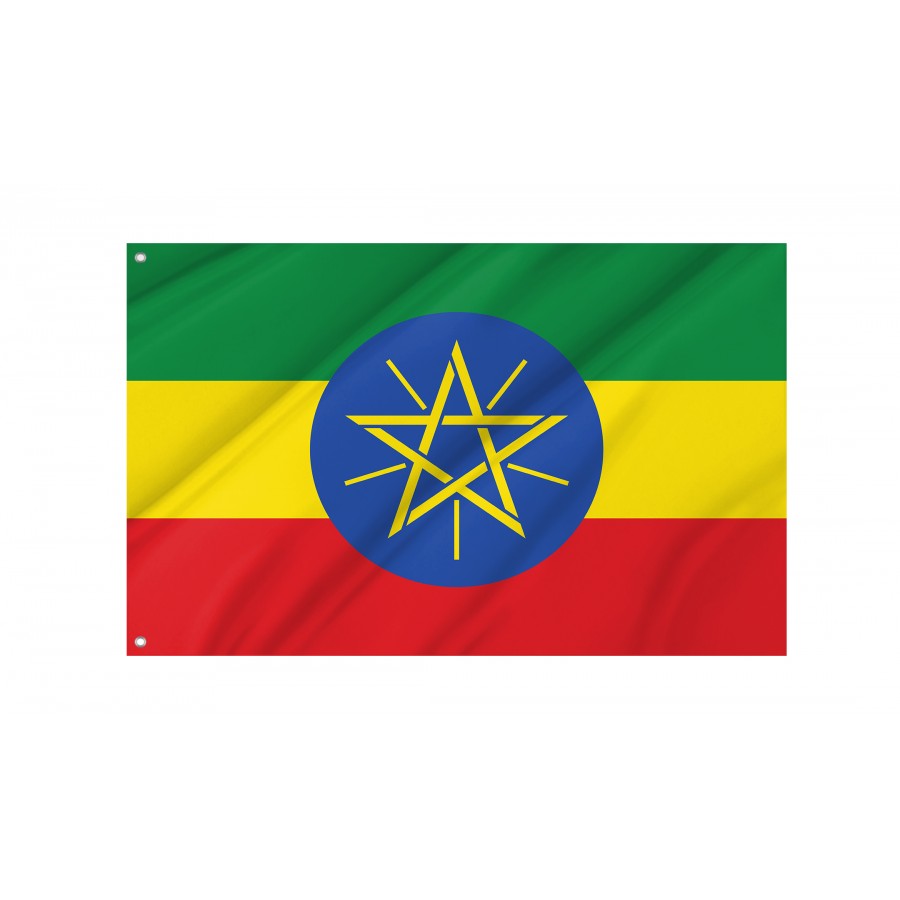 Flag of Ethiopia, Patriotic Flags, Unique Design Print, Flags for Indoor & Outdoor Use