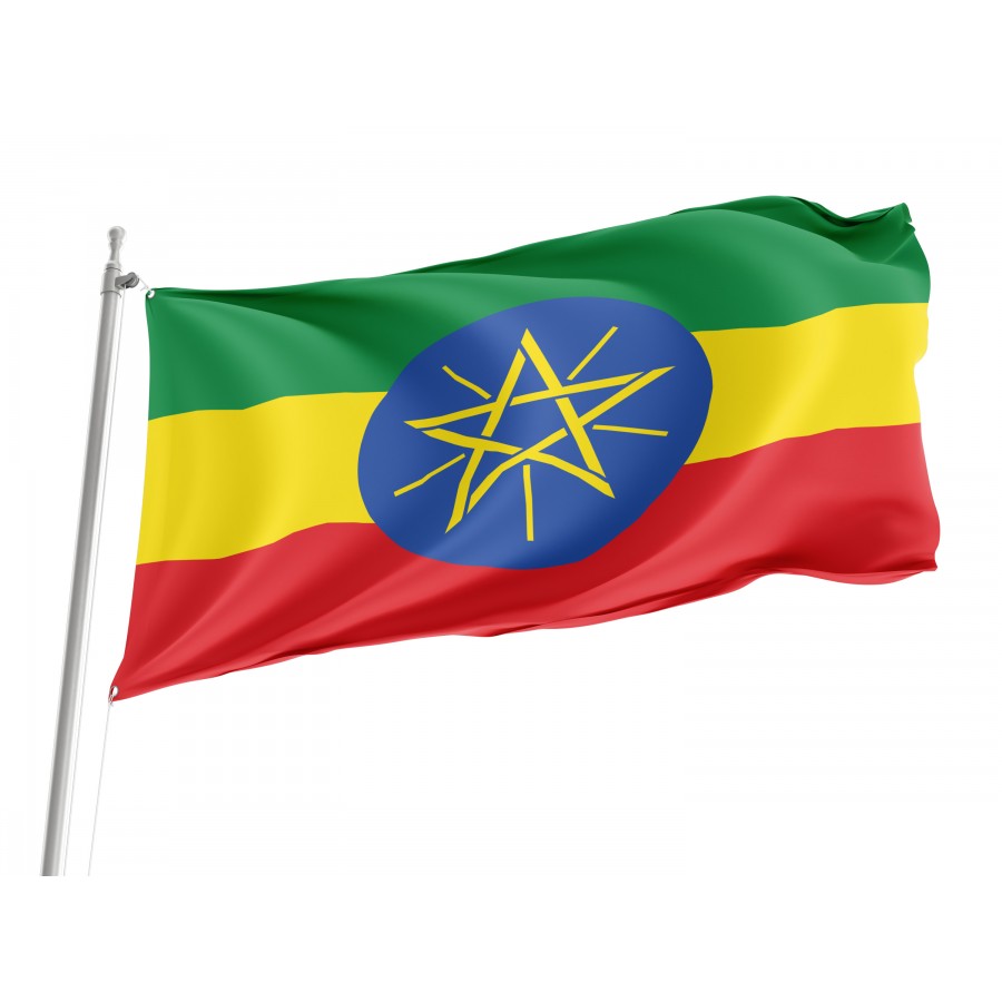 Flag of Ethiopia, Patriotic Flags, Unique Design Print, Flags for Indoor & Outdoor Use