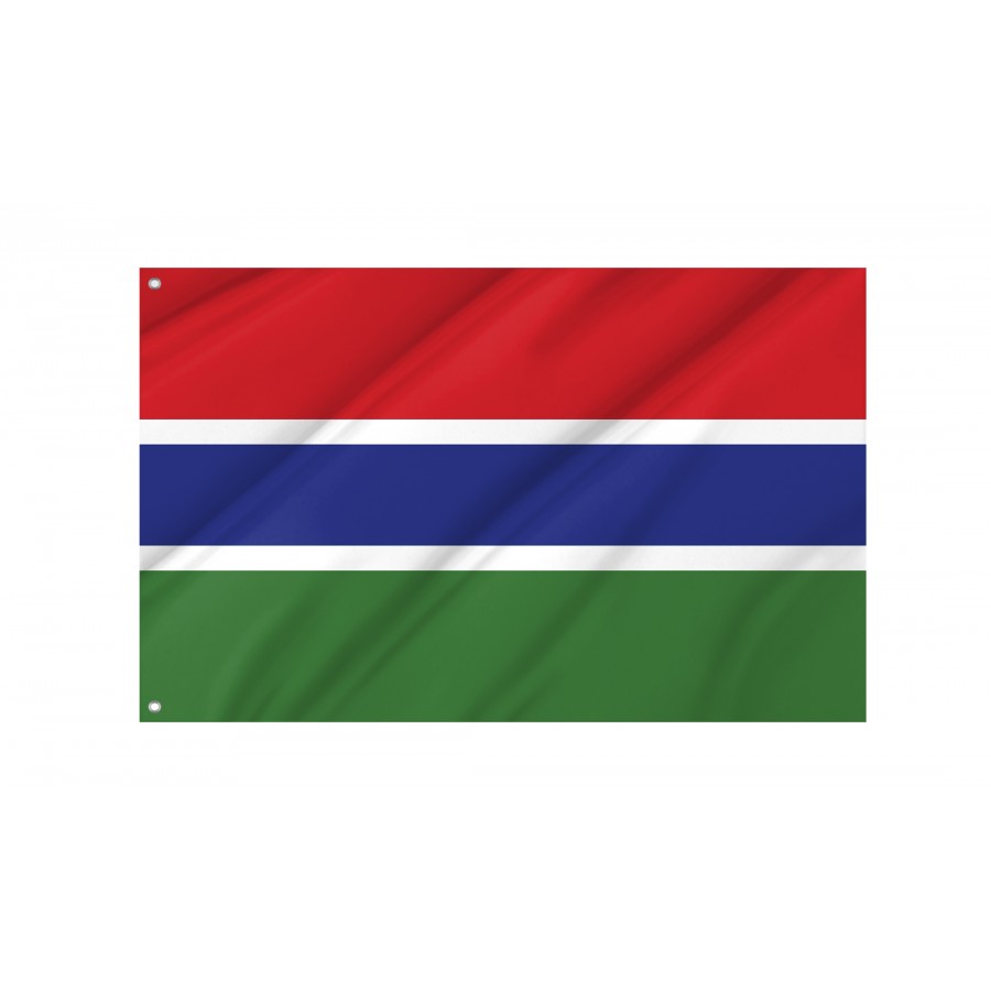 Flag of Gambia, Patriotic Flags, Unique Design Print, Flags for Indoor & Outdoor Use