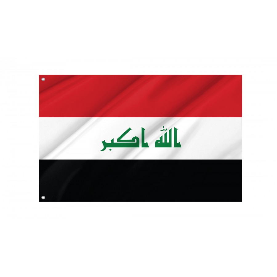Flag of Iraq, Patriotic Flags, Unique Design Print, Flags for Indoor & Outdoor Use