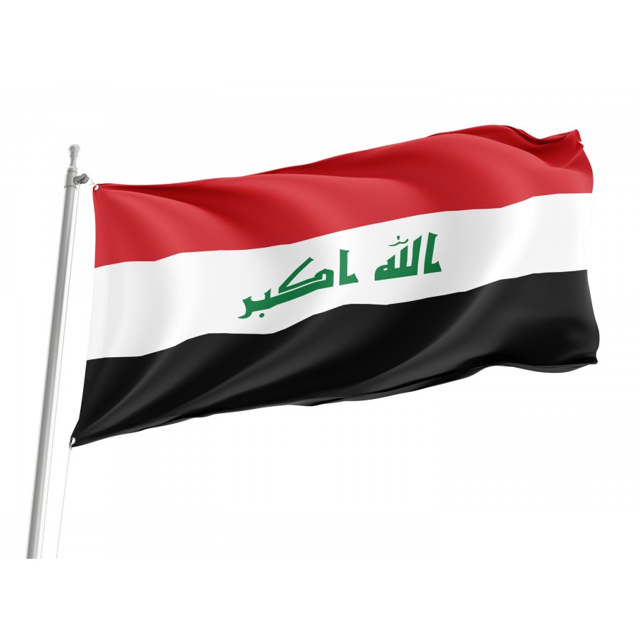 Flag of Iraq, Patriotic Flags, Unique Design Print, Flags for Indoor & Outdoor Use