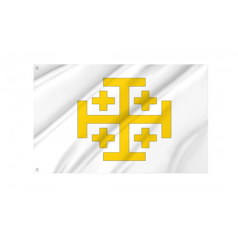 Flag Of Kingdom Of Jerusalem, Patriotic Flags, Unique Design Print, Flags For Indoor & Outdoor Use - High Quality Historical Flags for Indoor and Outdoor Use