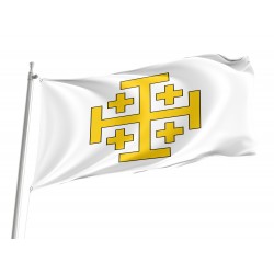 Kingdom of Jerusalem Flag for Indoor & Outdoor Use