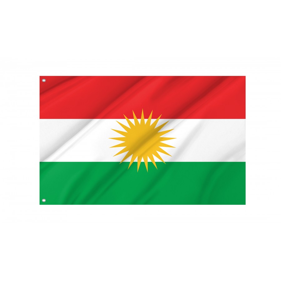 Flag of Kurdistan, Patriotic Flags, Unique Design Print, Flags for Indoor & Outdoor Use