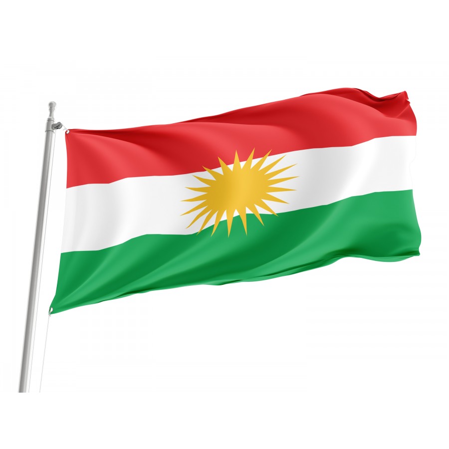 Flag of Kurdistan, Patriotic Flags, Unique Design Print, Flags for Indoor & Outdoor Use