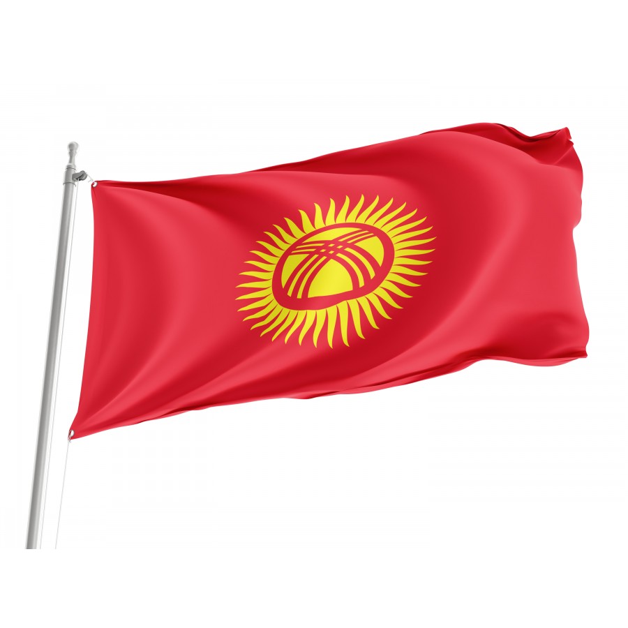Flag of Kyrgyzstan, Patriotic Flags, Unique Design Print, Flags for Indoor & Outdoor Use