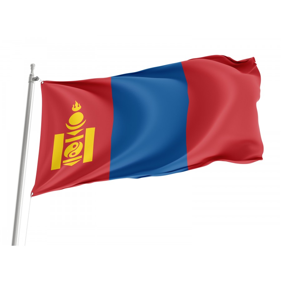 Flag of Mongolia, Patriotic Flags, Unique Design Print, Flags for Indoor & Outdoor Use