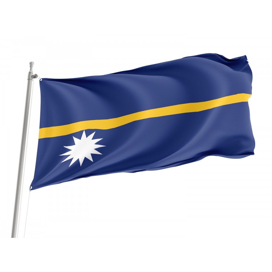 Flag of Nauru, Patriotic Flags, Unique Design Print, Flags for Indoor & Outdoor Use