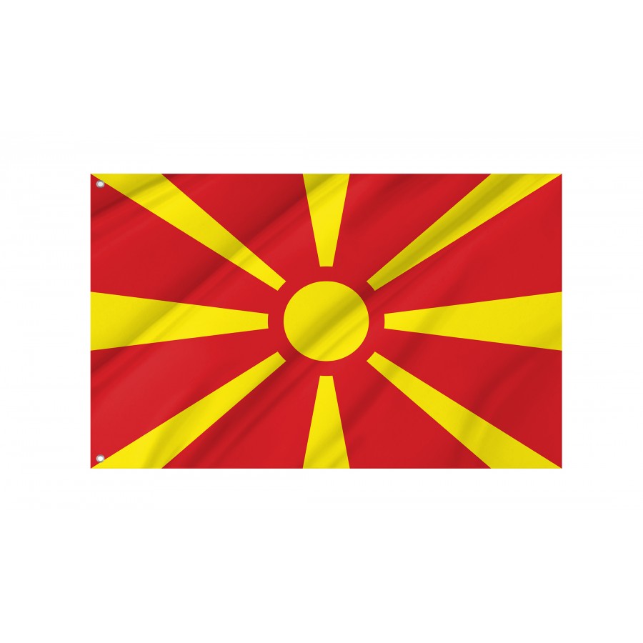 Flag of North Macedonia, Patriotic Flags, Unique Design Print, Flags for Indoor & Outdoor Use