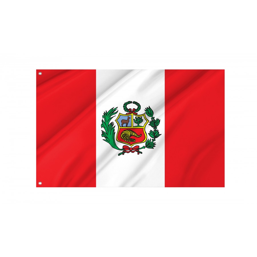Flag of Peru, Patriotic Flags, Unique Design Print, Flags for Indoor & Outdoor Use