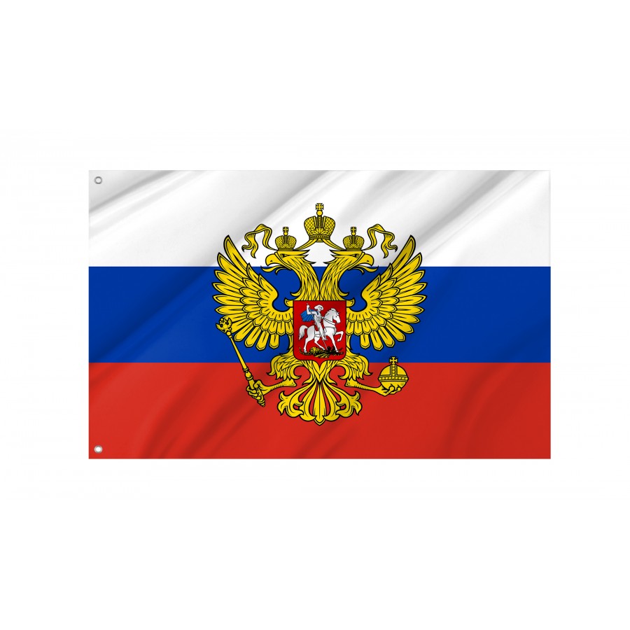 Flag Of Russia Crest, Patriotic Flags, Unique Design Print, Flags For Indoor & Outdoor Use - High Quality Russia for Indoor and Outdoor Use