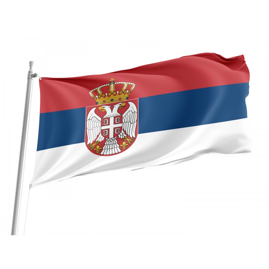 Flag of Serbia, Patriotic Flags, Unique Design Print, Flags for Indoor & Outdoor Use