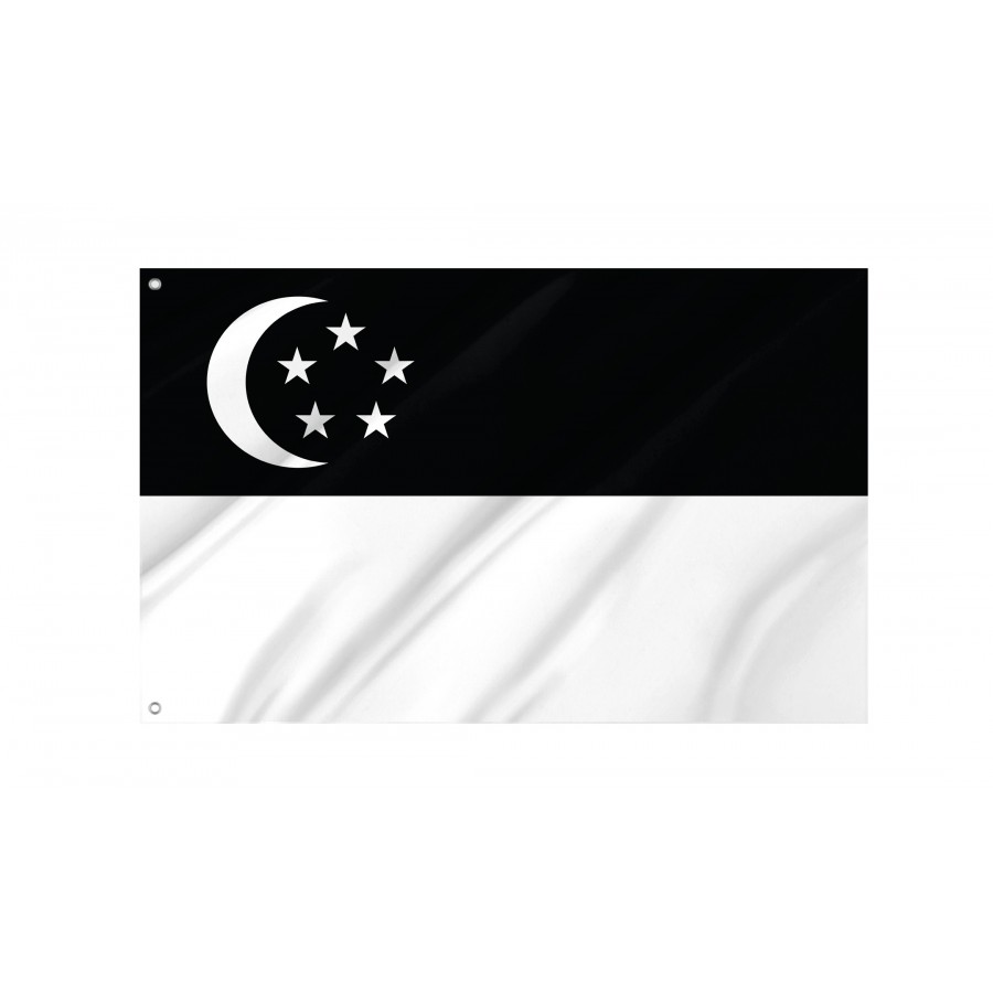 Flag of Black Singapore, Patriotic Flags, Unique Design Print, Flags for Indoor & Outdoor Use