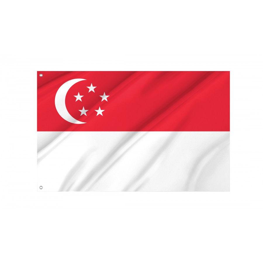 Flag of Singapore, Patriotic Flags, Unique Design Print, Flags for Indoor & Outdoor Use