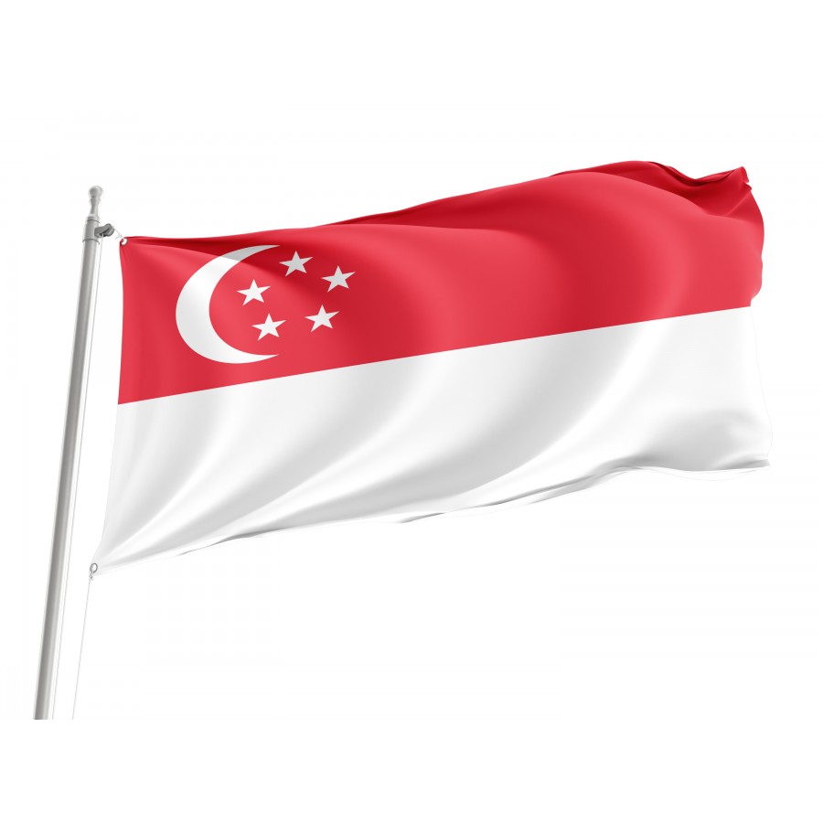 Flag of Singapore, Patriotic Flags, Unique Design Print, Flags for Indoor & Outdoor Use