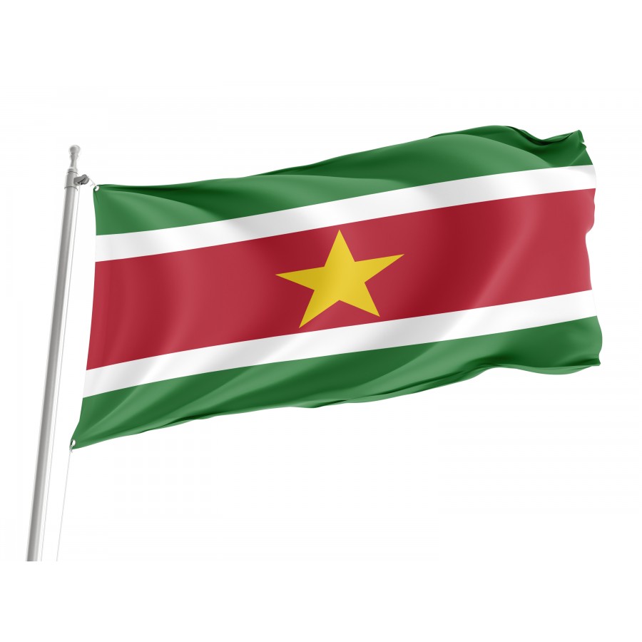 Flag of Suriname, Patriotic Flags, Unique Design Print, Flags for Indoor & Outdoor Use