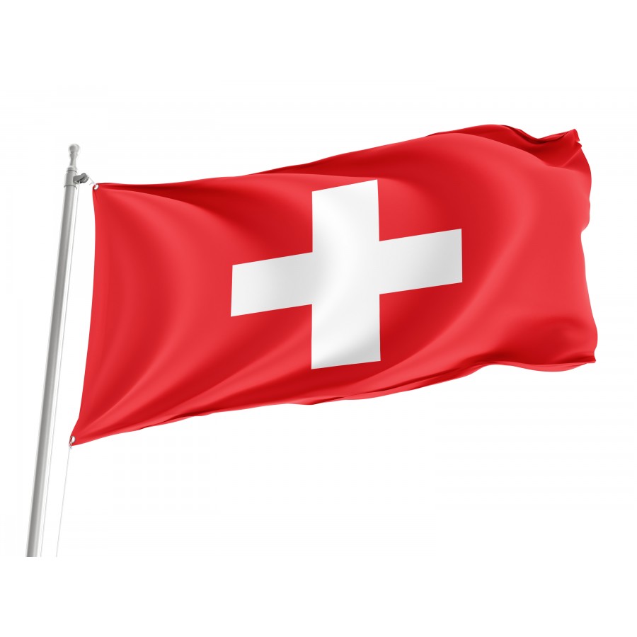 Flag of Switzerland, Patriotic Flags, Unique Design Print, Flags for Indoor & Outdoor Use