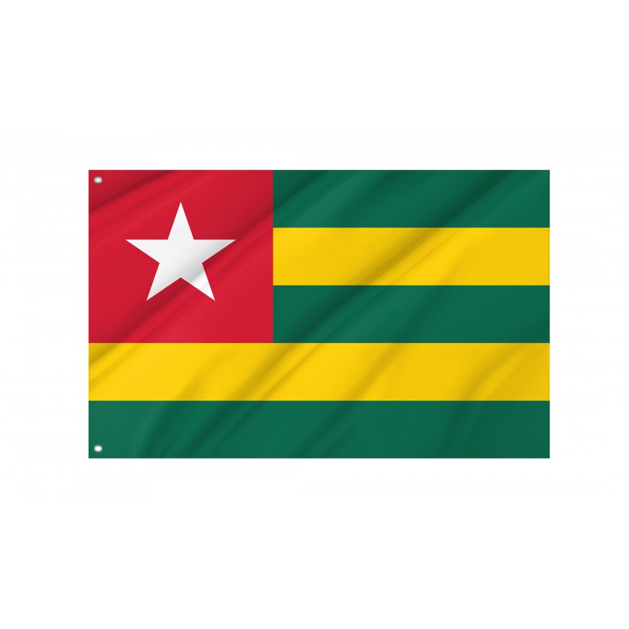 Flag of Togo, Patriotic Flags, Unique Design Print, Flags for Indoor & Outdoor Use