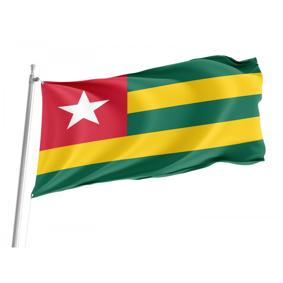 Flag of Togo, Patriotic Flags, Unique Design Print, Flags for Indoor & Outdoor Use