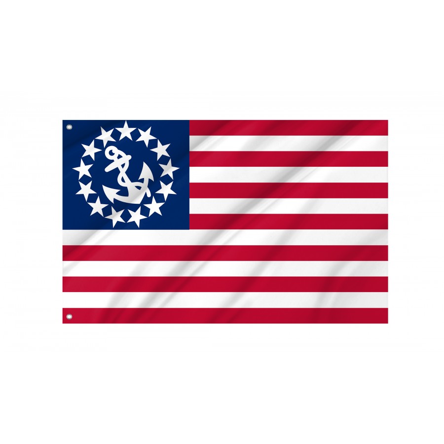 Flag Of Us Yacht Ensign, Patriotic Flags, Unique Design Print, Flags For Indoor & Outdoor Use - High Quality United States for Indoor and Outdoor Use