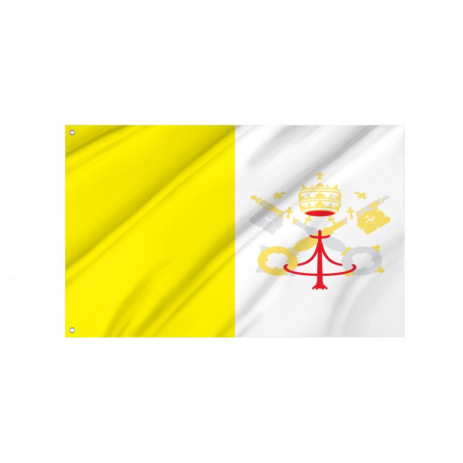 Flag of Vatican City, Patriotic Flags, Unique Design Print, Flags for Indoor & Outdoor Use