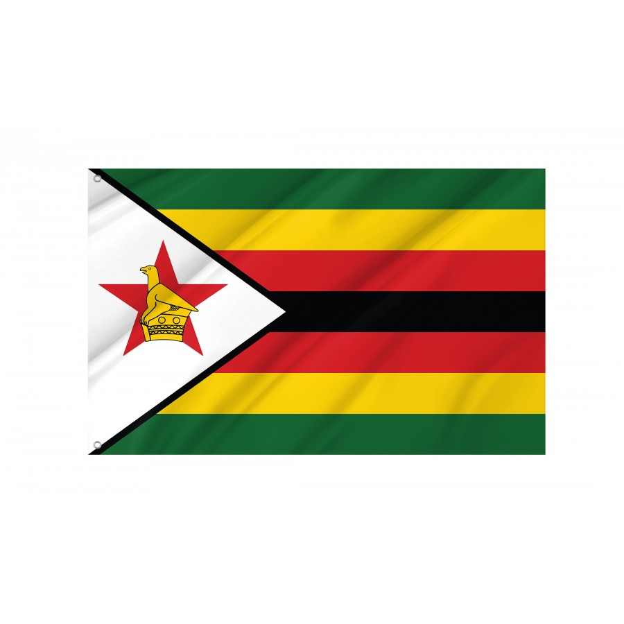 Flag of Zimbabwe, Patriotic Flags, Unique Design Print, Flags for Indoor & Outdoor Use