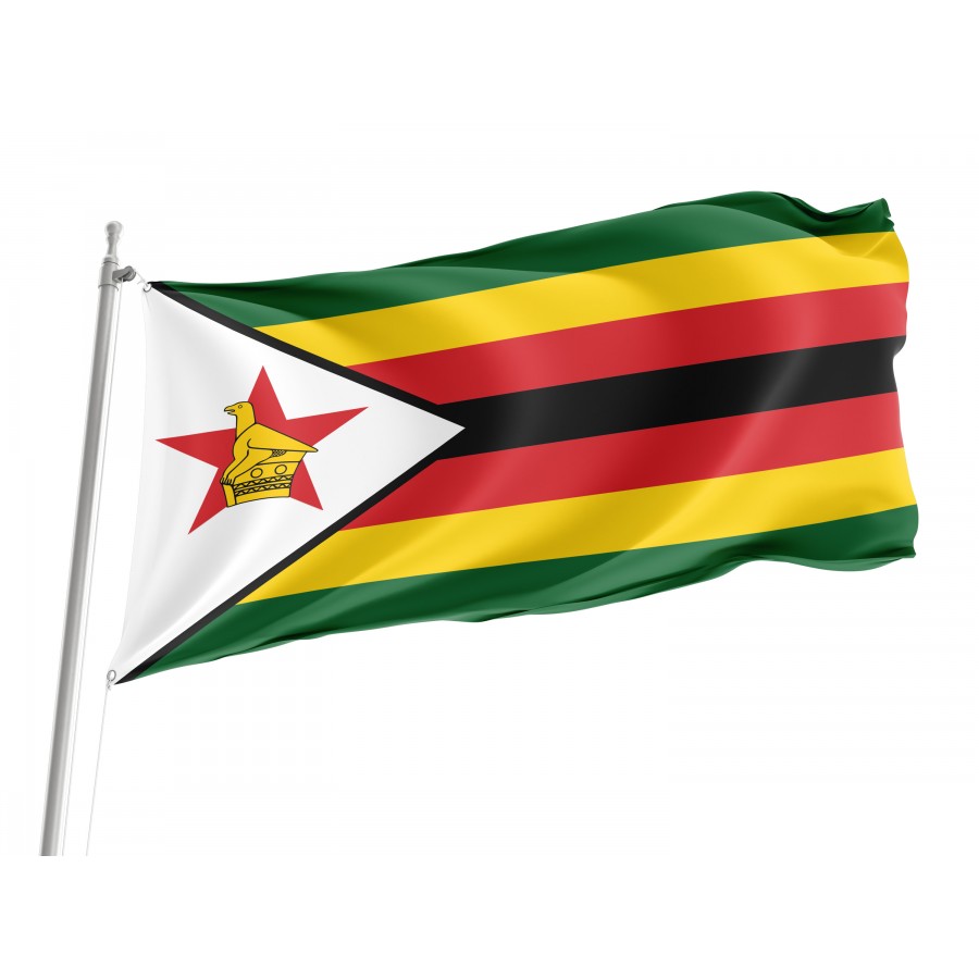 Flag of Zimbabwe, Patriotic Flags, Unique Design Print, Flags for Indoor & Outdoor Use