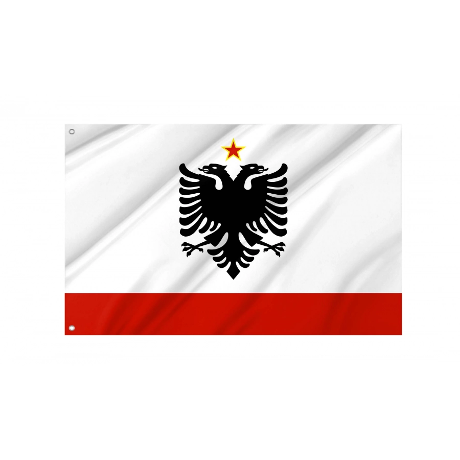 Naval Ensign of Albania 1958-1992 Flag for Indoor & Outdoor Use, ALB07
