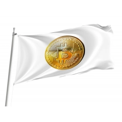 Bitcoin Gold Cryptocurrency White Flag