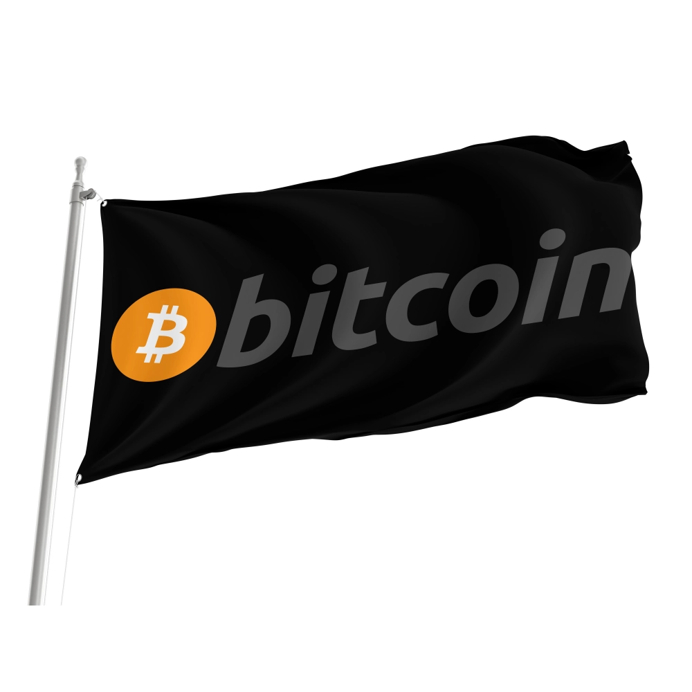 Bitcoin Black Flag for Indoor & Outdoor Use