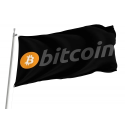 Bitcoin Black Flag for Indoor & Outdoor Use