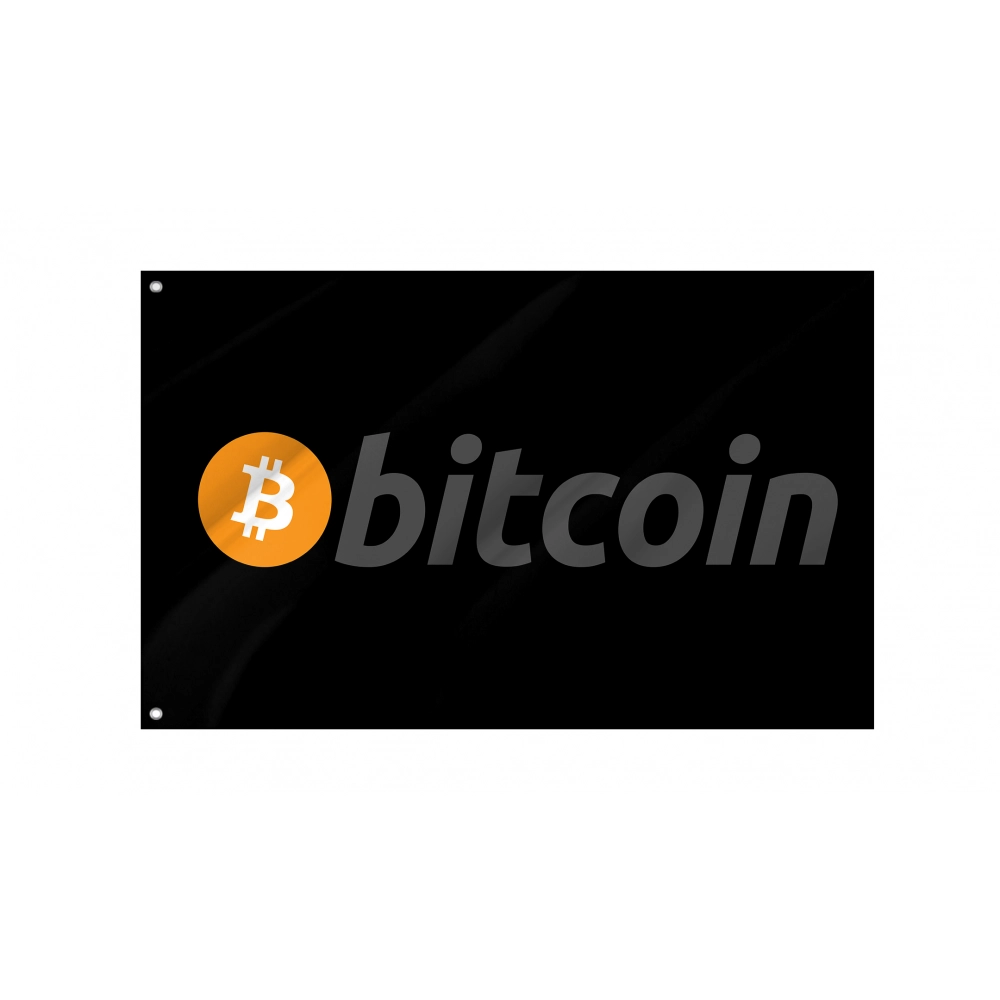 Bitcoin Black Flag for Indoor & Outdoor Use