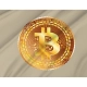 Metallic Golden Bitcoin Flag - Imagine 2