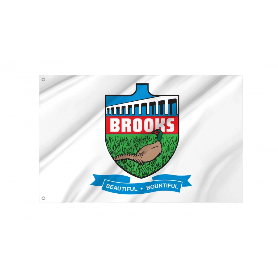 Flag of Brooks, Patriotic Flags, Unique Design Print, Flags for Indoor & Outdoor Use, CA--10