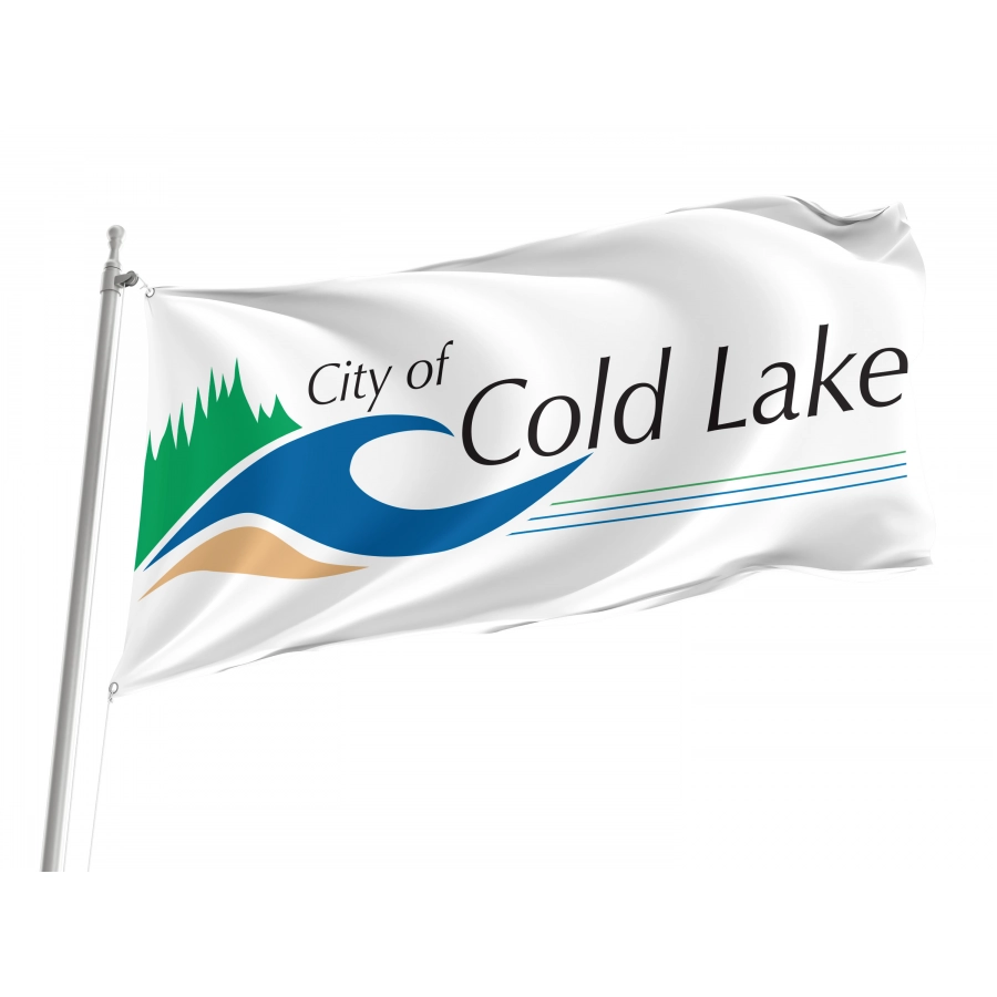 Flag of Cold Lake, Patriotic Flags, Unique Design Print, Flags for Indoor & Outdoor Use, CA--13