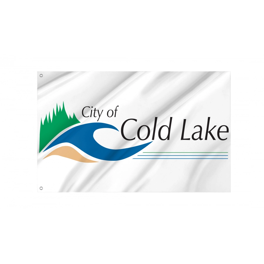 Flag of Cold Lake, Patriotic Flags, Unique Design Print, Flags for Indoor & Outdoor Use, CA--13
