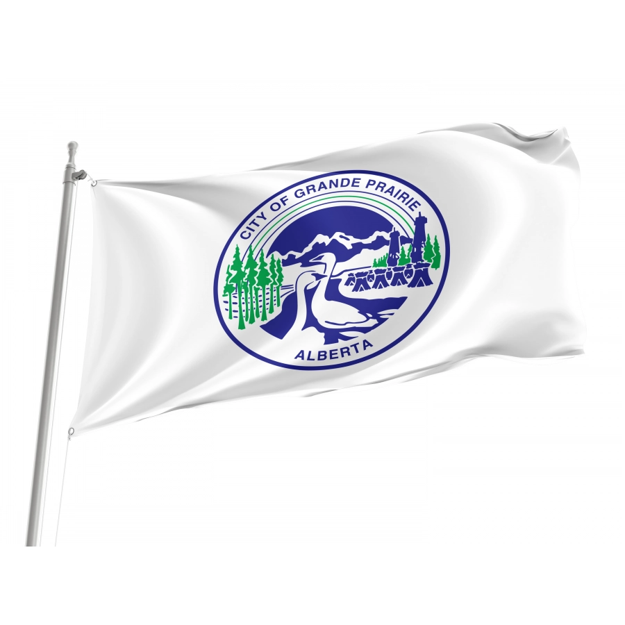 Flag of Grande Prairie, Patriotic Flags, Unique Design Print, Flags for Indoor & Outdoor Use, CA--20