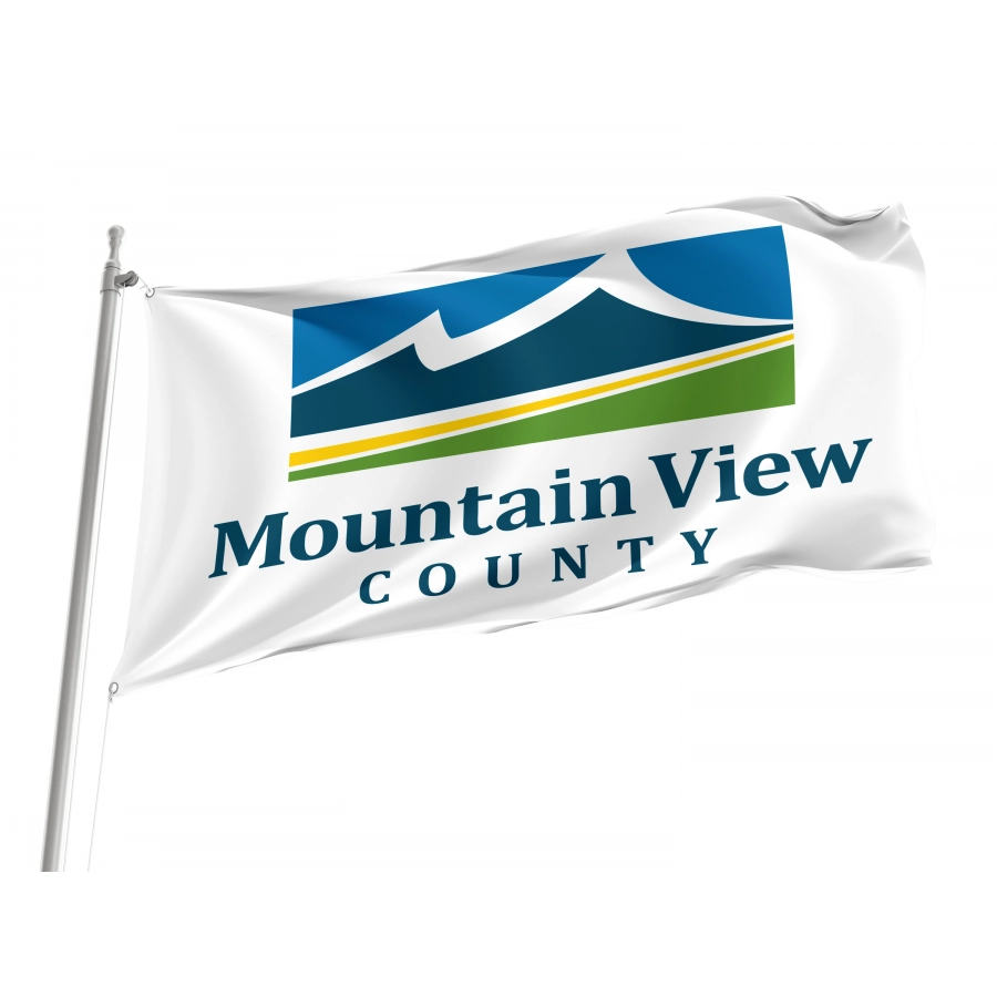 Flag of Mountain View County, Patriotic Flags, Unique Design Print, Flags for Indoor & Outdoor Use, CA--24