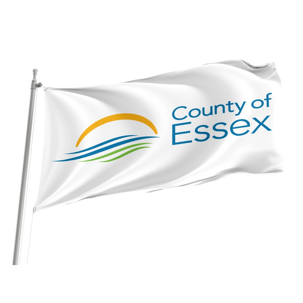 Essex County, Ontario White Flag for Indoor & Outdoor Use Essex County, Ontario White Flag for Indoor & Outdoor Use