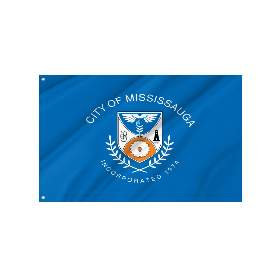 Flag of Mississauga, Ontario, Patriotic Flags, Unique Design Print, Flags for Indoor & Outdoor Use
