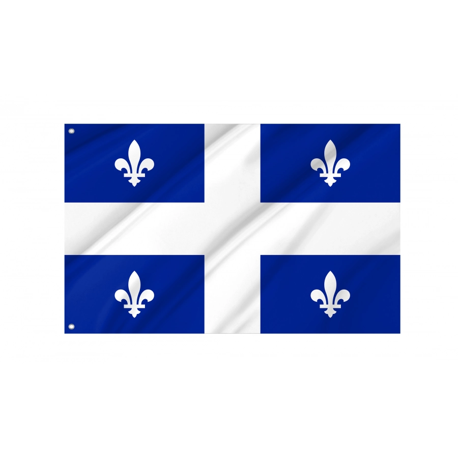 Flag of Quebec, Patriotic Flags, Unique Design Print, Flags for Indoor & Outdoor Use, CA--7
