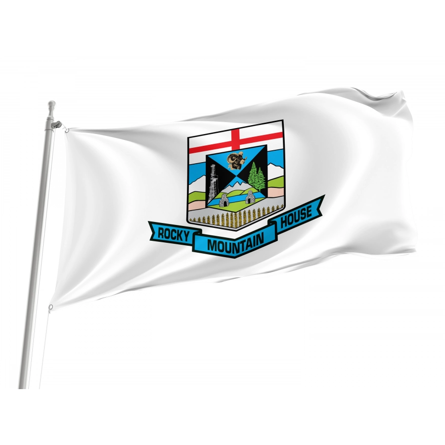 Flag of Rocky Mountain House, Patriotic Flags, Unique Design Print, Flags for Indoor & Outdoor Use, CA--26